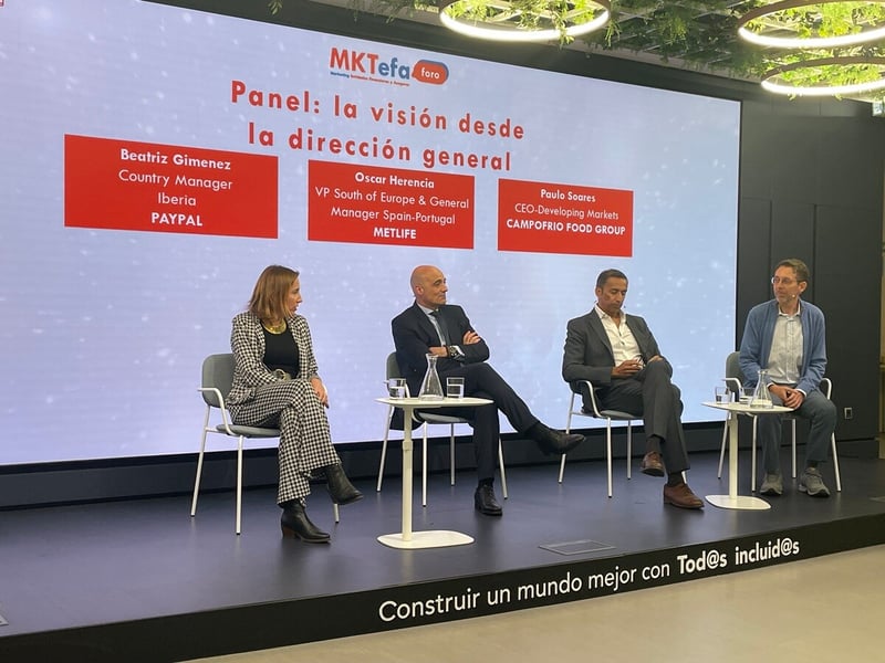 Los directores generales de PayPal, MetLife y Campofrío en el Foro MKTefa