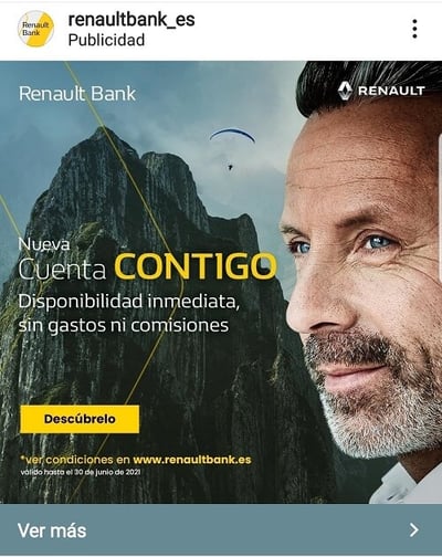 Renault bank publicidad instagram