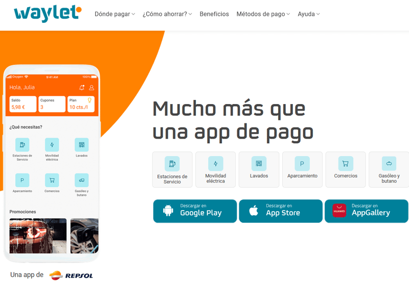 Waylet, la aplicación de pagos de Repsol.